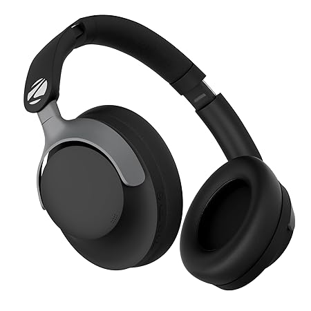 ZEBRONICS SILENCIO 111, Wireless Headphone, Hybrid ANC (50dB), 55*Hrs Backup, Bluetooth v5.4 (Black) - Rajputtrade
