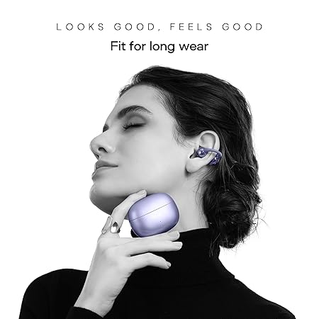 Noise Air Clips Wireless Open Ear Earbuds with Chrome Finish, AirWave™ Technology,Up-to 40H Playtime, Dual Device Pairing, Quad Mic with ENC,12mm Driver,BTv5.4 (3 Color options)