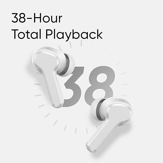realme Buds T110 Bluetooth Truly Wireless in Ear Earbuds with mic, AI ENC for Calls (Pop White) - Rajputtrade