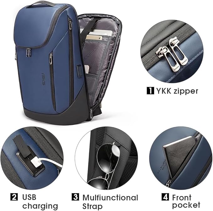 Red Lemon BANGE Captain 30L Business Smart Waterproof Backpack fit Upto 15.6 Inch Laptop Backpack with USB&Type-C Charging Port,Travel Durable Backpack for Men and Women - Rajputtrade