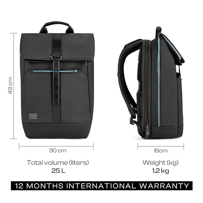 Urban Jungle by Safari Venture Workpack 23 Liters Water Resistant, L-Open, Premium Polyester Laptop Backpack - Rajputtrade