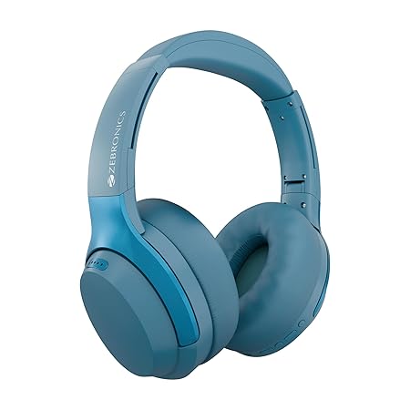 ZEBRONICS Duke Plus, Wireless Over Ear Headphone with ANC, ENC, Upto 70* Hours Backup (Black) - Rajputtrade
