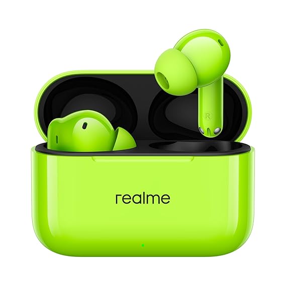 realme Buds T200 True Wireless Earbuds with Hi-Res Audio, 12.4mm Dynamic Bass Drivers, 32 dB ANC, Quad Mic, 45ms Latency, Upto 50 Hrs Playback (4 Color options)