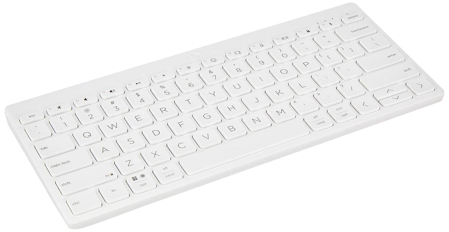 HP 350 Compact Multi-Device Bluetooth Keyboard; Spill Resistant; Swift Pair; OS Auto-Detection, LED Indicator, Battery Life Up to 24 Months, 3 Years Warranty - Rajputtrade