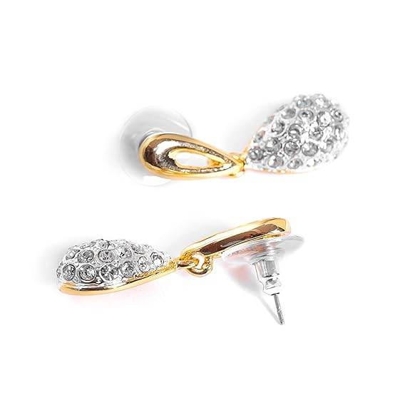 24 Kt Gold plated American Diamond Necklace Set - Rajputtrade