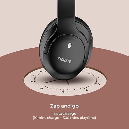 Noise Airwave Max 4 Wireless Over-Ear Headphones with 70H Playtime, ENC, 40mm Driver (Black) - Rajputtrade