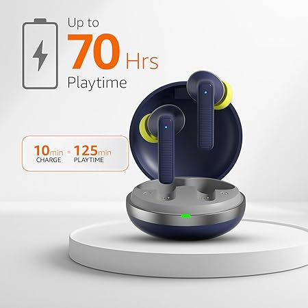 TWS in-Ear Earbuds (AB-T17) with Fast Charging up to 70 Hours of Playtime (Blue) - Rajputtrade