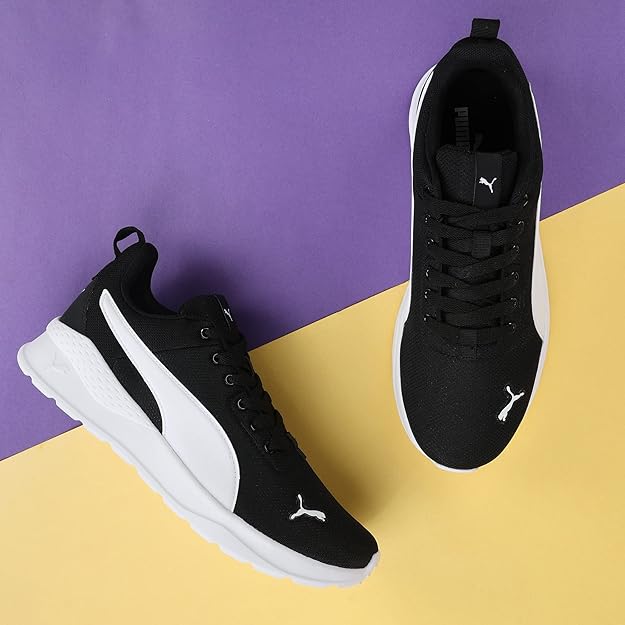 Puma Men Lace Up Sneaker Shoes (Black, White) - Rajputtrade