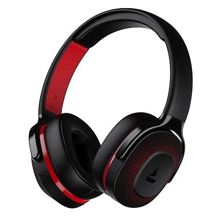 boAt Rockerz 425 Bluetooth Wireless Over Ear Headphones with Mic Signature Sound, 25H Playtime, Bluetooth V5.2 (Black) - Rajputtrade