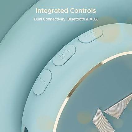 boAt Rockerz 450, 15 HRS Battery, 40mm Drivers, Padded Ear Cushions, Wireless Headphone with Mic (Blue) - Rajputtrade