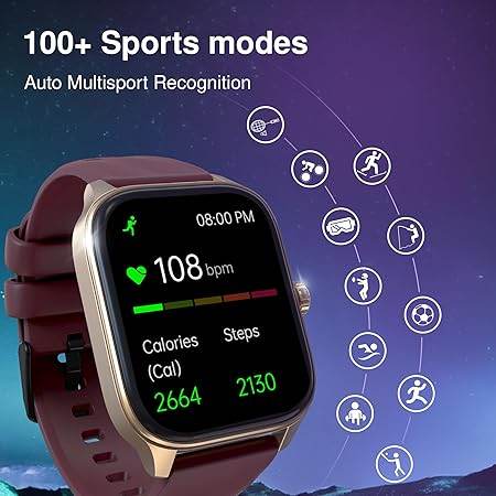 Fastrack New Astor FS1 PRO Smart Watch, Large Super AMOLED Display (1.97") AOD, Smartwatch Faces, IP68 (Black) - Rajputtrade