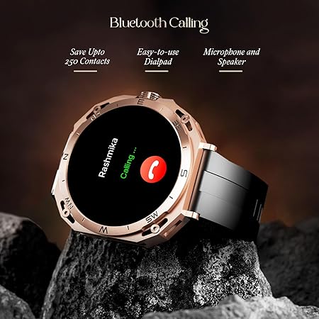 boAt Enigma Z20 Smart Watch w/ 1.51" (3.8 cm) HD Display, Luxurious Metal Body Design, IP68(Jet Black)