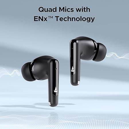 boAt Airdopes Unity ANC TWS in Ear Earbuds with Up to 50 Hours Total Playback, ANC Upto 32 dB, Dual Mics with ENx Tech, IPX5 Rating, IWP Tech and ASAP Charge(Black) - Rajputtrade