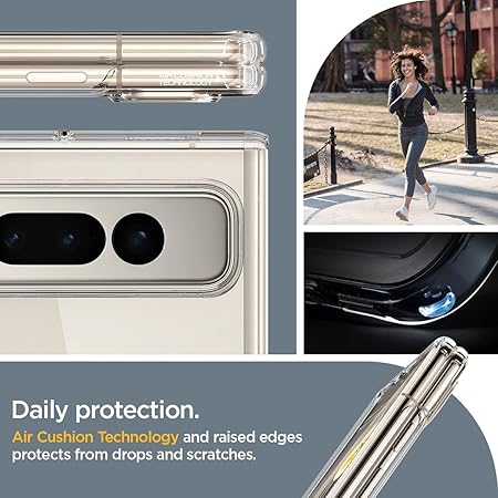 Spigen Ultra Hybrid for Google Pixel Fold Case, Transparent Pixel Fold Back Cover - Crystal Clear