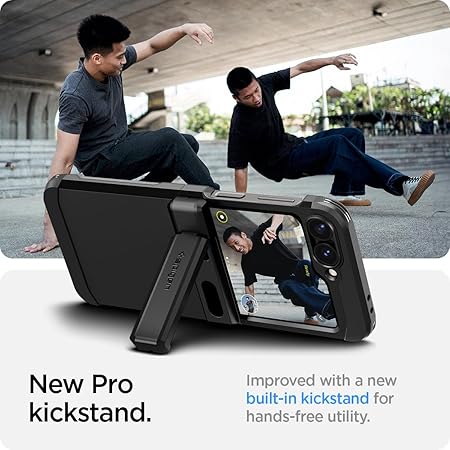 Spigen Tough Armor Pro for Samsung Galaxy Z Flip 7 FE Case, Galaxy Z Flip 6 Back Cover - TPU+PC|Black