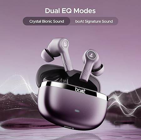 boAt Nirvana Ion ANC, Active Noise Cancellation(~32dB), 120Hrs Battery, App Support, Crystal Bionic Sound, 4Mics ENx, v5.3 Bluetooth Earbuds, TWS Ear Buds Wireless Earphones with mic (Rose Quartz) - Rajputtrade