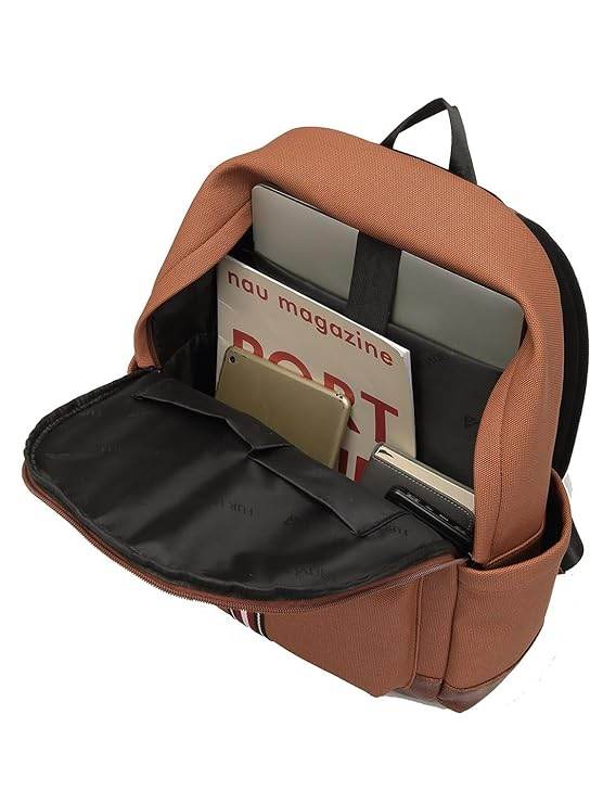 FUR JADEN Vegan Leather Stylish 15.6 Inch Laptop Backpack Travel Weekender Bag For Men Women - Rajputtrade