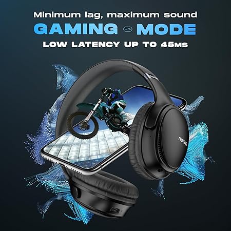 Noise Newly Launched Three Wireless On-Ear Headphones with 70H Playtime, 40mm Driver, Low Latency(up to 45ms),Dual Pairing, BT v5.3 (Black) - Rajputtrade