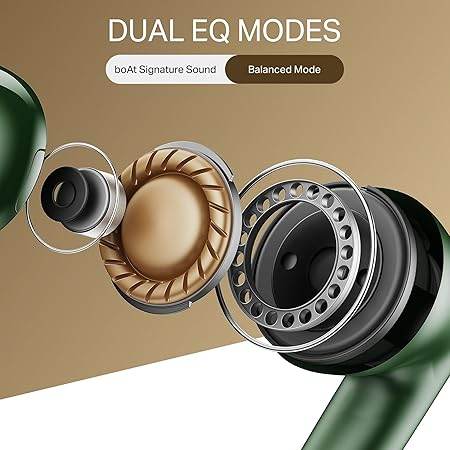 boAt Airdopes 141 Elite ANC (2025), ANC(~35dB), 4Mics ENx Tech, 42 Hrs Battery, Fast Charge, Low Latency, IPX5, Bluetooth Earbuds, TWS Ear Buds Wireless Earphones with mic(Green) - Rajputtrade