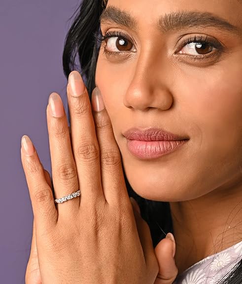 Pure 925 Sterling Silver Minimal Office wear Finger Ring with Adjustable Band | Gift for Women Girls Wife Girlfriend | Multiple Design Options - Rajputtrade