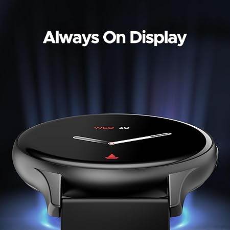 boAt Lunar Peak w/ 1.45" (3.6 cm) AMOLED Display, Advanced BT Calling, Smart Watch for Men & Women(Black) - Rajputtrade