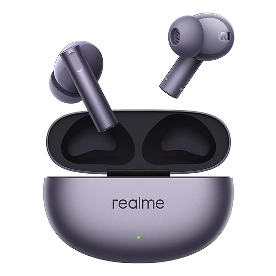 realme Buds Air 6 TWS in Ear Earbuds with 12.4 mm Deep Bass Driver, 40 Hours Play time, Fast Charge, Bluetooth v5.3 (Royal Violet) - Rajputtrade