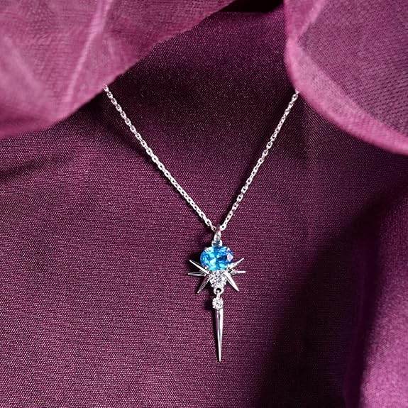 925 Sterling Silver Dolores Pendant Earring Chain Jewellery Set | Rhodium Plated, Swiss Zirconia | Gift for Women & Girls - Rajputtrade
