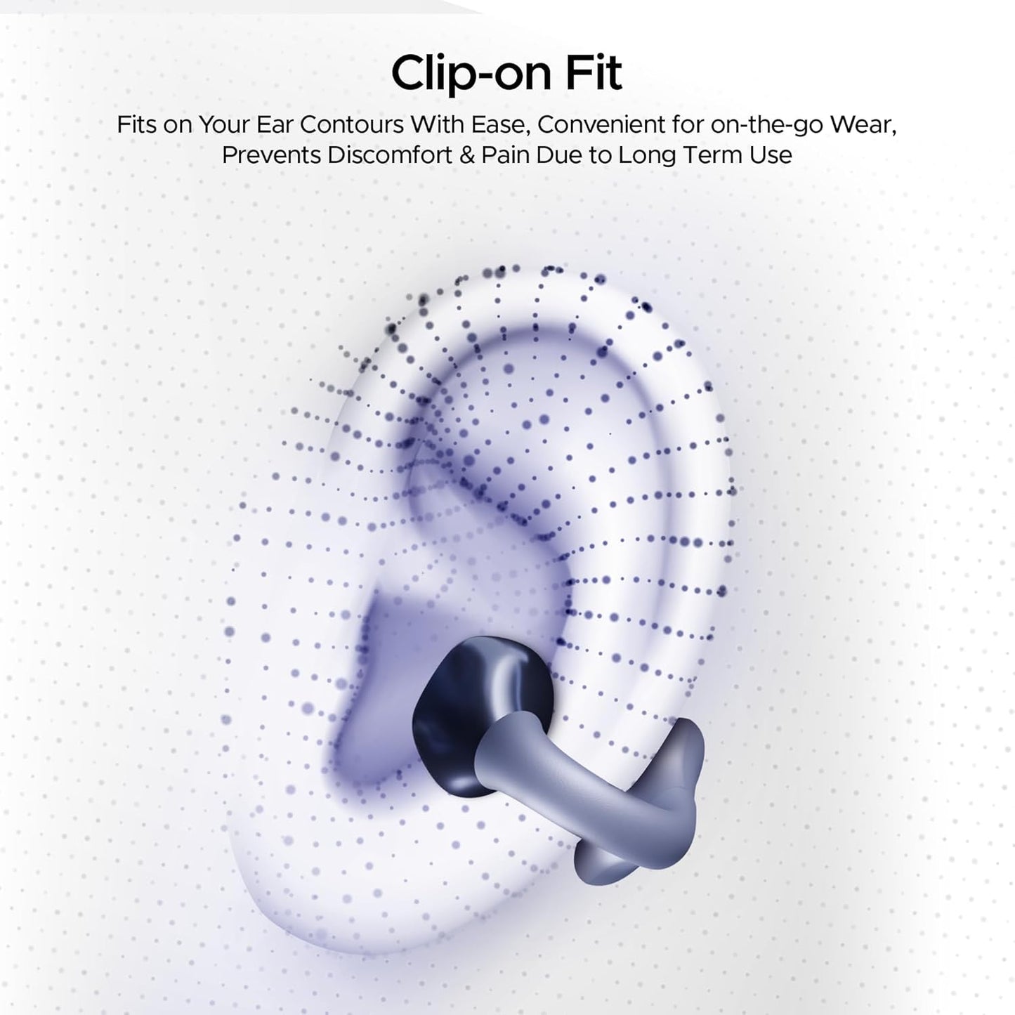 boAt Airdopes Loop Bluetooth in Ear Earbuds W/Clip-On Fit, Air Conduction Tech, 50HRS Battery, 4Mics Enx, Dual EQ Modes, 12Mm Drivers, 40Ms Latency (3 Color Options)