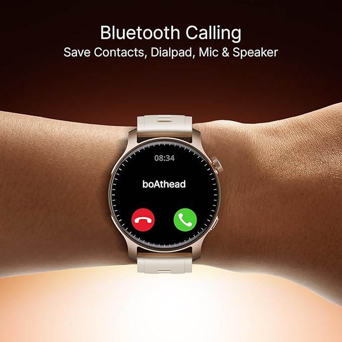 boAt New Launch Ultima Prime smartwatch with 1.43” AMOLED Display, Personalized Fitness Nudges (Rose Gold) - Rajputtrade