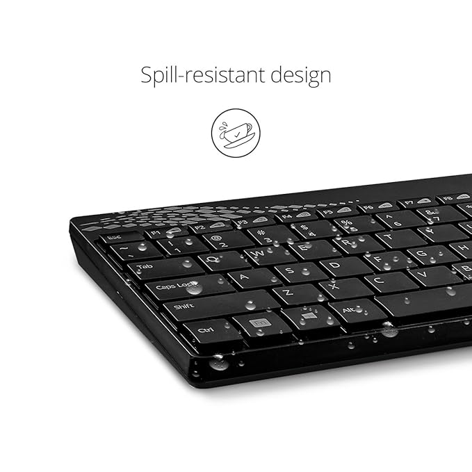 Rapoo 8000 Wireless Keyboard and Mouse Combo (Black) - Rajputtrade