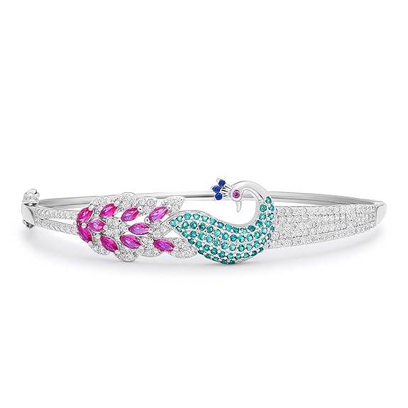 925 Sterling Silver Solitaire Rhodium Plating Bracelet|Gift for Women and Girls|With Certificate of Authenticity and 925 Hallmark - Rajputtrade