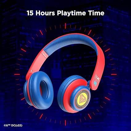 boAt Rockerz 450, 15 HRS Battery, 40mm Drivers, Padded Ear Cushions, (Krypton Blue) - Rajputtrade