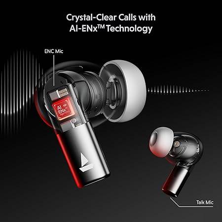 boAt Airdopes Ultra Pro (2025), 100Hrs Battery, Dual Pairing, Spatial Audio, App Support, Fast Charge, 4Mics ENx, v5.3 Bluetooth Earbuds, TWS Ear Buds Wireless Earphones with mic (Zinc White) - Rajputtrade