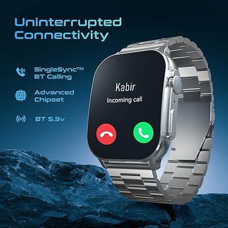 Fastrack Astor FS2 Pro Smart Watch, 1.96” AMOLED Display, 410 * 502 Pixel Resolution, Upto 5 Day Battery, IP68 (Black) - Rajputtrade
