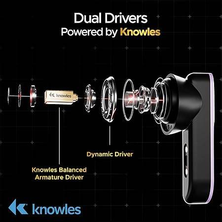 boAt Nirvana X TWS (2025), Knowles Dual Drivers,Hi-Res Audio LDAC,App Support,ENx,Dual Pair,Spatial Audio,Fast Charge, Bluetooth Earbuds, TWS Ear Buds Wireless Earphones with mic (Smoky Amethyst) - Rajputtrade