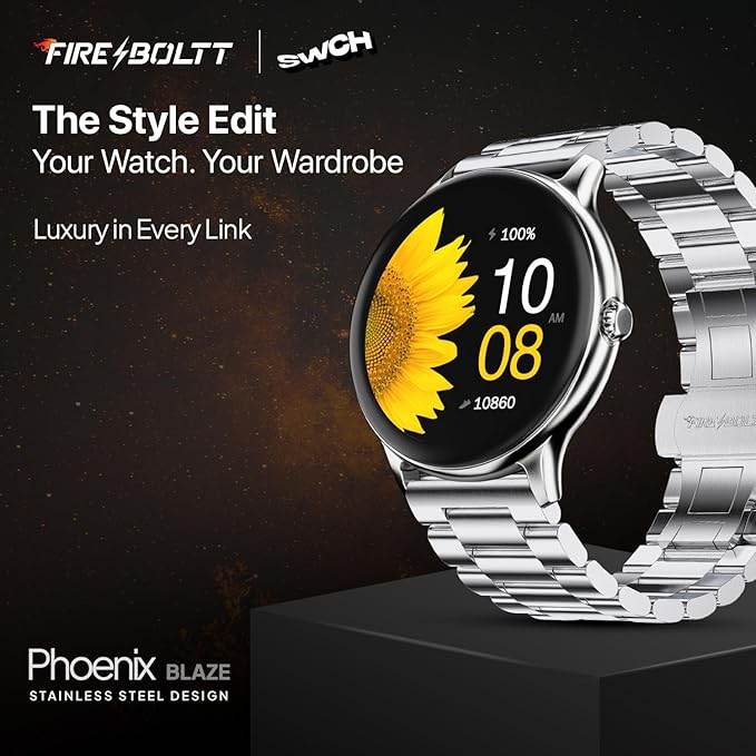 Fire-Boltt Newly Launched Phoenix Ultra Blaze Luxury Stainless Steel, Smart Watch , SpO2, Heart Rate Monitoring (Silver) - Rajputtrade