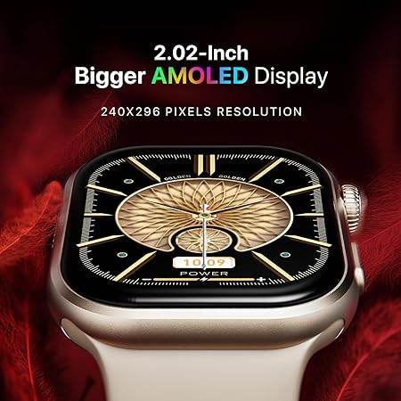Fire-Boltt Brillia Smart Watch with 51.3mm (2.02 inch) AMOLED Display, Bluetooth Calling, SpO2 (Brillia, Beige) - Rajputtrade