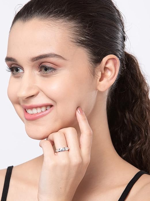 Pure Real 925 Sterling Silver Adjustable Ring Band | Multiple Design Options | Gift for Women and Girls - Rajputtrade