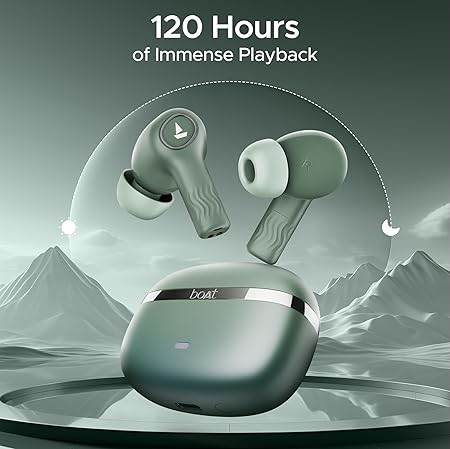 boAt Nirvana Ion ANC, Active Noise Cancellation(~32dB), 120Hrs Battery, App Support, Crystal Bionic Sound, 4Mics ENx, v5.3 Bluetooth Earbuds, TWS Ear Buds Wireless Earphones with mic (Northern Lights) - Rajputtrade