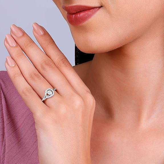 925 Silver Entwined Ring,Fixed Size,Indian - 11 | Gifts for Women and Girls | - Rajputtrade