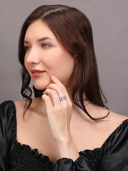 925 Sterling Ring For Women And Girls| Multicolour Cubic Zirconia Finger Ring with Authenticity Certificate | Size – 6 - Rajputtrade