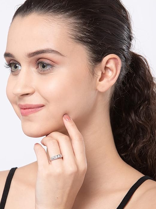 Pure Real 925 Sterling Silver Adjustable Ring Band | Multiple Design Options | Gift for Women and Girls - Rajputtrade