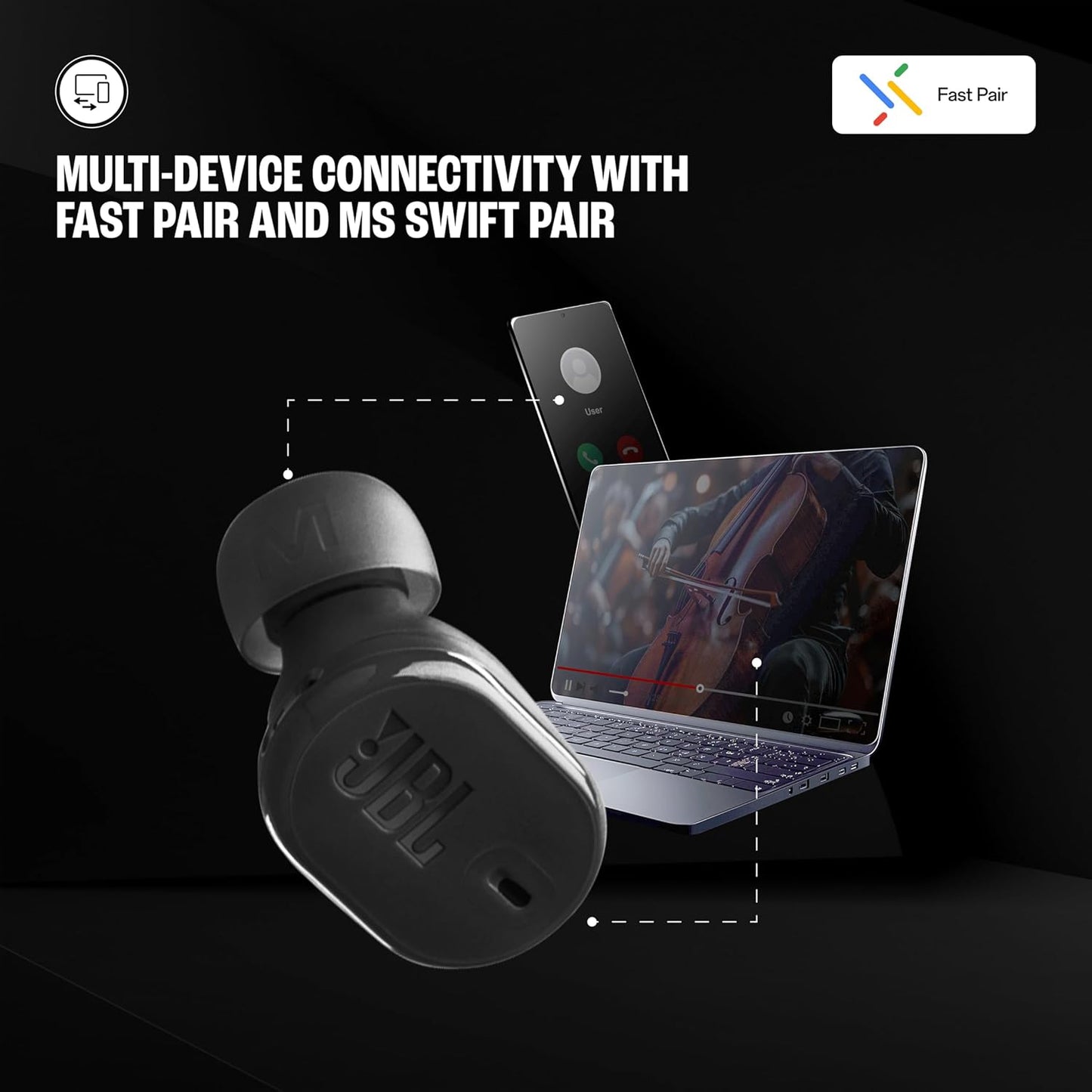JBL New Launch Tune Buds 2 TWS, ANC Earbuds, 48Hr Playtime,Dual Connect, Ambient Aware, Relax Mode, 6 Mics for Clear Calls, Spatial Sound, Personi-Fi 3.0 (3 Color Options)