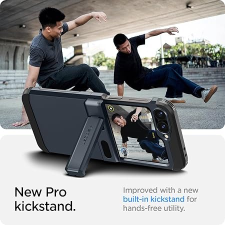 Spigen Tough Armor Pro for Samsung Galaxy Z Flip 7 FE Case, Galaxy Z Flip 6 Back Cover - TPU+PC|Metal Slate
