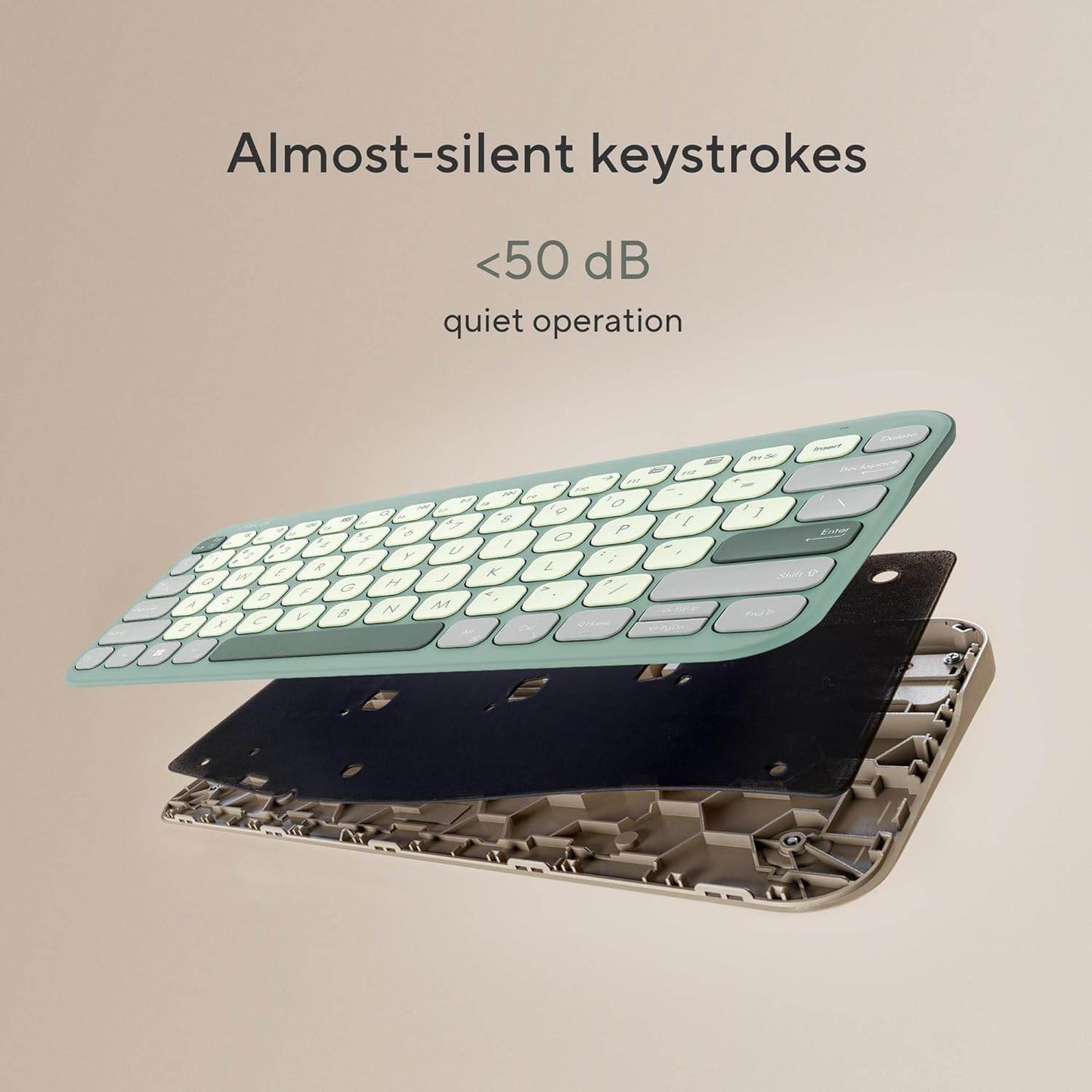ASUS Marshmallow Kw100 Keyboard, Supports Up to 3 Devices, 1.6Mm Key Travel, Scissor Keys, Compact & Lightweight Keyboard, Bluetooth (Color - Green Tea Latte) - Rajputtrade