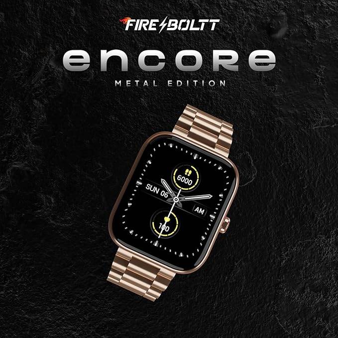 Fire-Boltt Encore Stainless Steel Smart Watch with 1.83” Full Touch Screen Display (Rose Gold) - Rajputtrade
