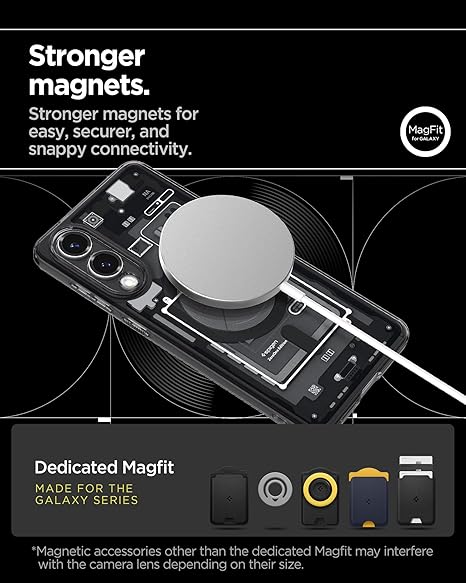 Spigen Ultra Hybrid MagFit for Samsung Galaxy S25 Edge Case, Galaxy S25 Edge Back Cover - Zero One Black