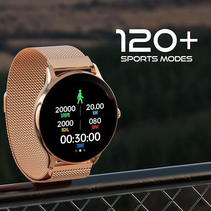 Fire-Boltt Phoenix Ultra Luxury Stainless Steel, Bluetooth Calling Smart Watch, Metal Body with 120+ Sports Modes, SpO2 (Gold) - Rajputtrade