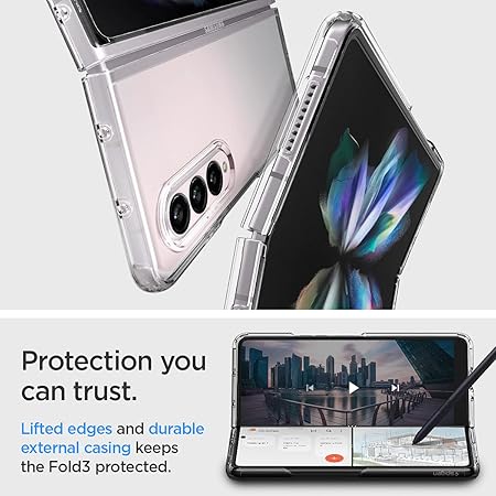 Spigen Ultra Hybrid Back Cover Case for Samsung Galaxy Z Fold 3 (TPU + Poly Carbonate | Crystal Clear)
