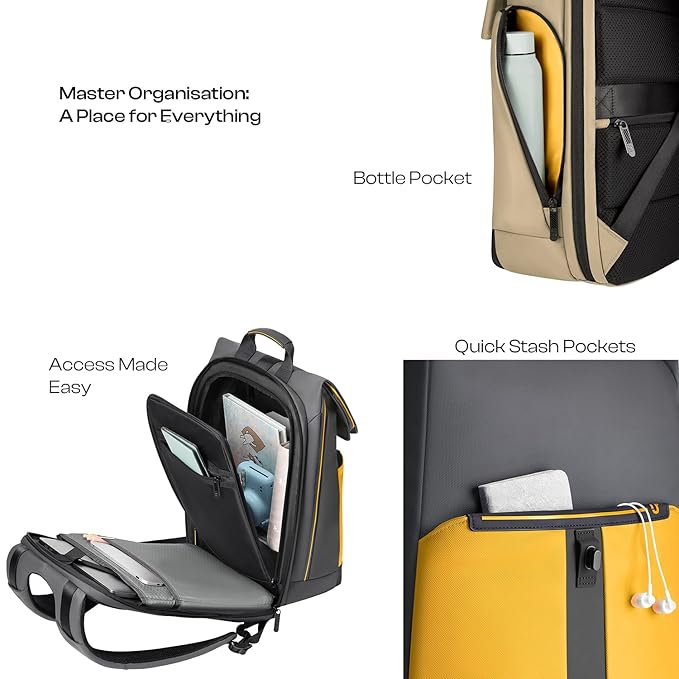 Urban Jungle by Safari Venture Workpack 23 Liters Water Resistant, L-Open, Premium Polyester Laptop Backpack - Rajputtrade